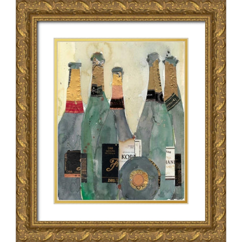 After the Toast II Gold Ornate Wood Framed Art Print with Double Matting by Dixon, Samuel