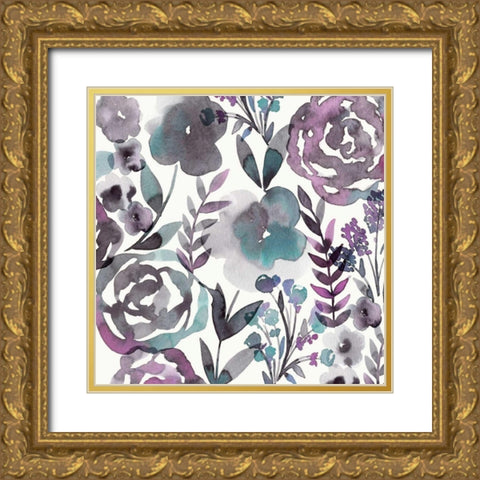 Blooming Plum Garden I Gold Ornate Wood Framed Art Print with Double Matting by Kappa, Diane