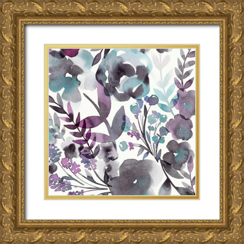 Blooming Plum Garden III Gold Ornate Wood Framed Art Print with Double Matting by Kappa, Diane