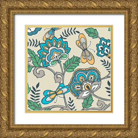 Namaste Floral II Gold Ornate Wood Framed Art Print with Double Matting by Kappa, Diane