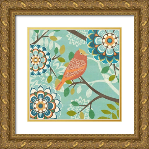 Flock Together III Gold Ornate Wood Framed Art Print with Double Matting by Kappa, Diane