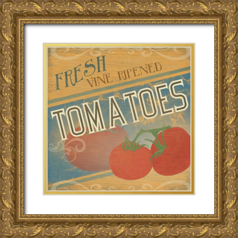 Farm Stand VIII Gold Ornate Wood Framed Art Print with Double Matting by Vess, June Erica