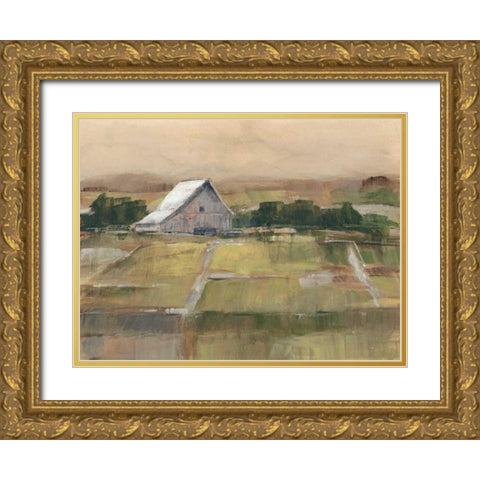 Rural Sunset II Gold Ornate Wood Framed Art Print with Double Matting by Harper, Ethan