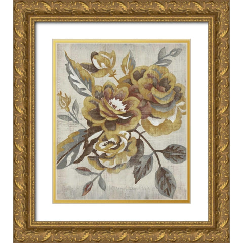 Honeyed Blooms I Gold Ornate Wood Framed Art Print with Double Matting by Zarris, Chariklia