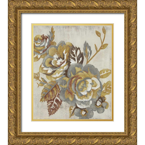 Honeyed Blooms II Gold Ornate Wood Framed Art Print with Double Matting by Zarris, Chariklia