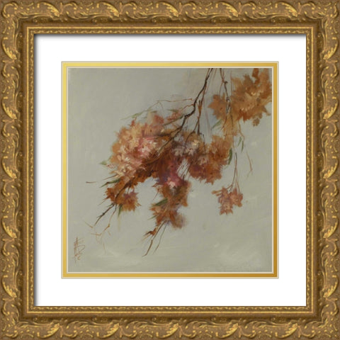 Rusty Spring Blossoms IV Gold Ornate Wood Framed Art Print with Double Matting by Doyle, Anne Farrall