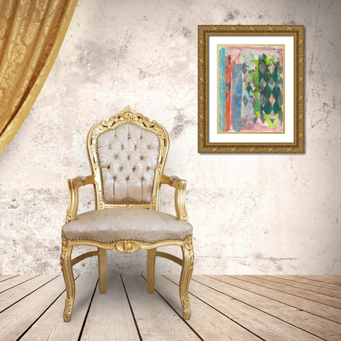 Chartreuse Afternoon I Gold Ornate Wood Framed Art Print with Double Matting by McCavitt, Naomi