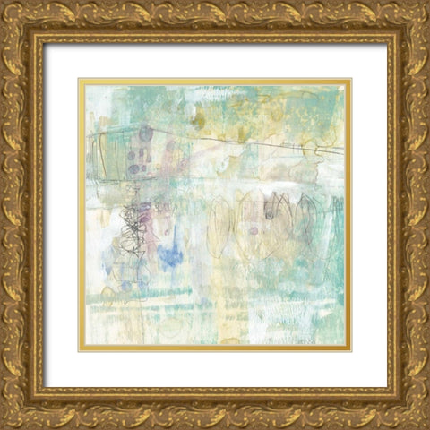 Washed Pastel I Gold Ornate Wood Framed Art Print with Double Matting by Goldberger, Jennifer