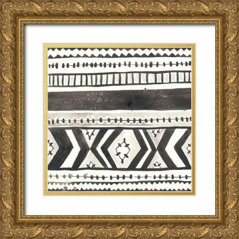 Tribal Echo II Gold Ornate Wood Framed Art Print with Double Matting by Vess, June Erica