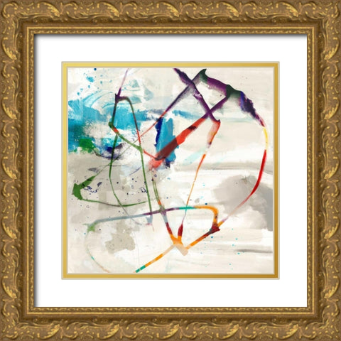 Playful Intent II Gold Ornate Wood Framed Art Print with Double Matting by Jasper, Sisa