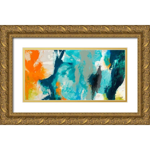 Tidal Abstract II Gold Ornate Wood Framed Art Print with Double Matting by Jasper, Sisa