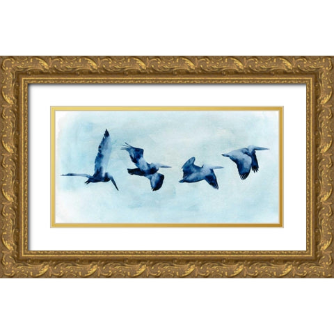 Coastal Covey II Gold Ornate Wood Framed Art Print with Double Matting by Popp, Grace