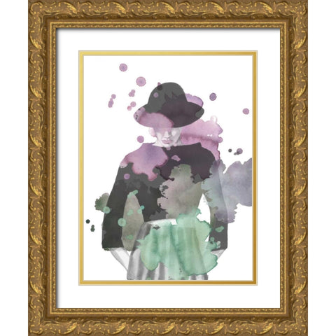 Fashion Illustration II Gold Ornate Wood Framed Art Print with Double Matting by McCavitt, Naomi