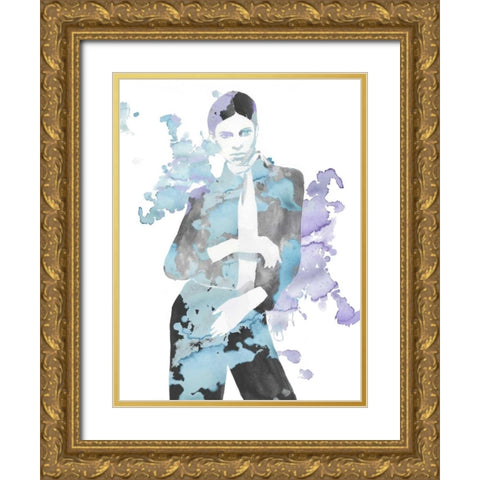 Fashion Illustration III Gold Ornate Wood Framed Art Print with Double Matting by McCavitt, Naomi