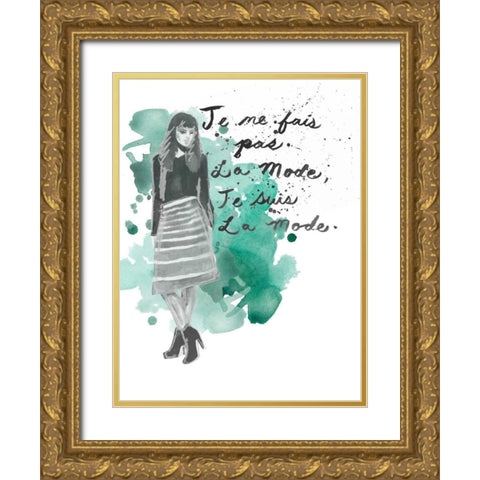 Fashion Quotes I Gold Ornate Wood Framed Art Print with Double Matting by McCavitt, Naomi