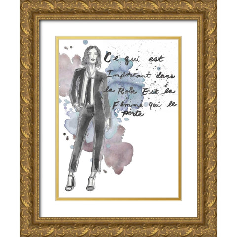 Fashion Quotes III Gold Ornate Wood Framed Art Print with Double Matting by McCavitt, Naomi