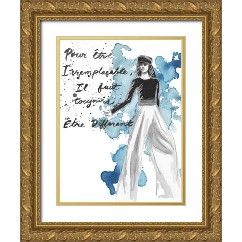 Fashion Quotes IV Gold Ornate Wood Framed Art Print with Double Matting by McCavitt, Naomi