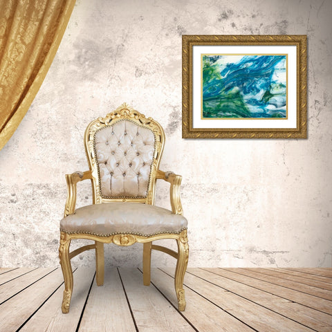 Tidal Sweep I Gold Ornate Wood Framed Art Print with Double Matting by Chandler, Sharon
