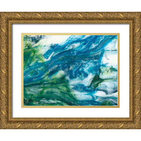 Tidal Sweep I Gold Ornate Wood Framed Art Print with Double Matting by Chandler, Sharon