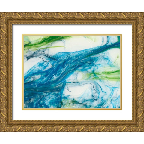 Tidal Sweep III Gold Ornate Wood Framed Art Print with Double Matting by Chandler, Sharon
