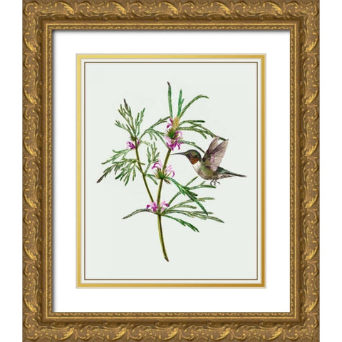 Leonurus Japonicus I Gold Ornate Wood Framed Art Print with Double Matting by Wang, Melissa