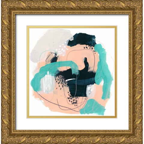 Torrent I Gold Ornate Wood Framed Art Print with Double Matting by Vess, June Erica