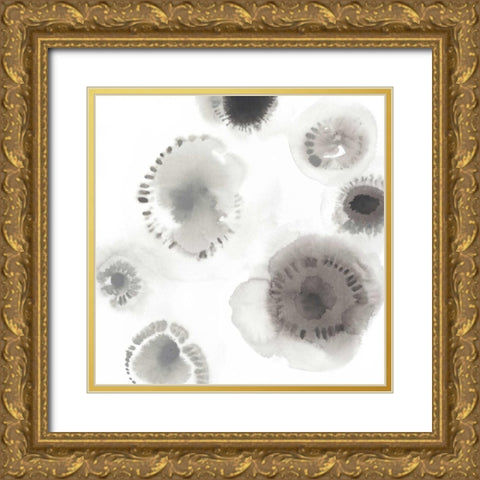 Concentric Petals II Gold Ornate Wood Framed Art Print with Double Matting by Vess, June Erica