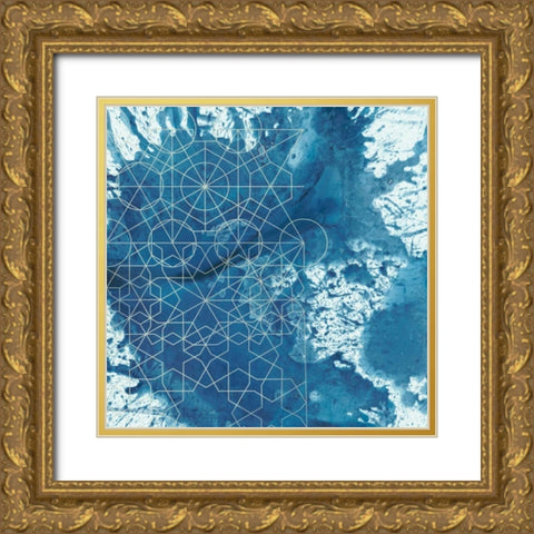 Crystalline IV Gold Ornate Wood Framed Art Print with Double Matting by Chariklia, Zarris
