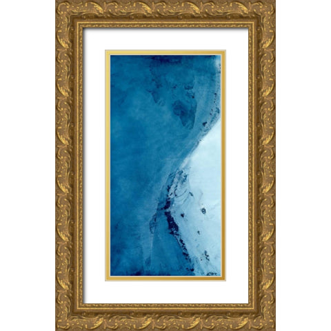 Undercurrent III Gold Ornate Wood Framed Art Print with Double Matting by Zarris, Chariklia