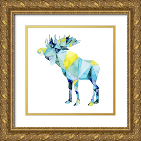 Geo Animal III Gold Ornate Wood Framed Art Print with Double Matting by Popp, Grace