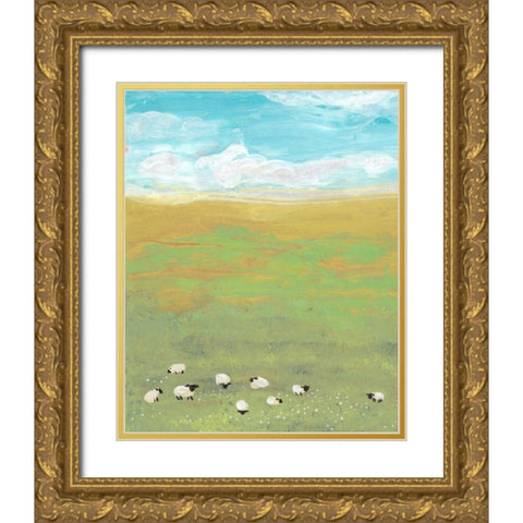Herd I Gold Ornate Wood Framed Art Print with Double Matting by Ludwig, Alicia