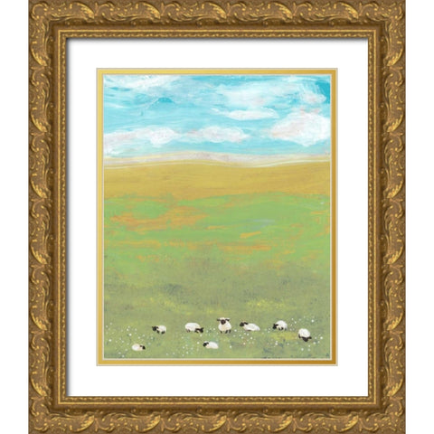 Herd II Gold Ornate Wood Framed Art Print with Double Matting by Ludwig, Alicia