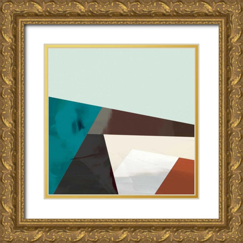 Block Detail I Gold Ornate Wood Framed Art Print with Double Matting by Jasper, Sisa