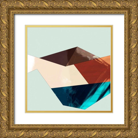 Block Detail II Gold Ornate Wood Framed Art Print with Double Matting by Jasper, Sisa