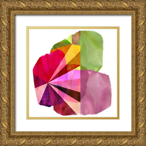 Geo Mono Block I Gold Ornate Wood Framed Art Print with Double Matting by Jasper, Sisa