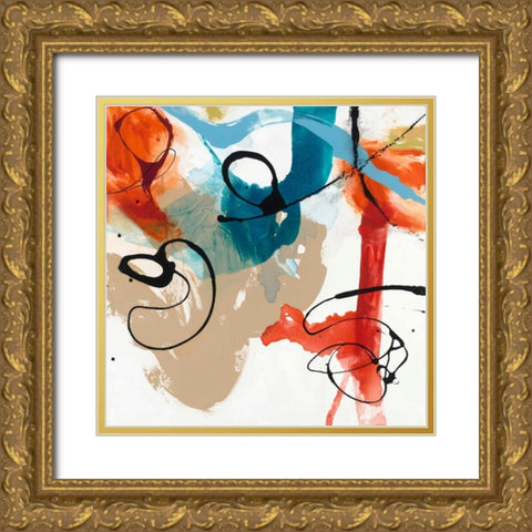 Fabricate I Gold Ornate Wood Framed Art Print with Double Matting by Jasper, Sisa