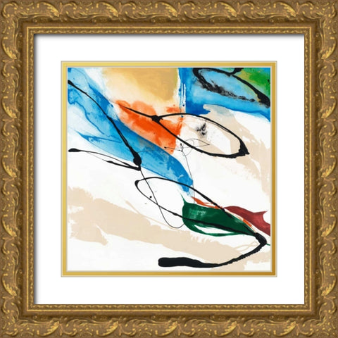 Fabricate II Gold Ornate Wood Framed Art Print with Double Matting by Jasper, Sisa