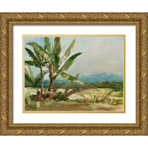 Southern Palms I Gold Ornate Wood Framed Art Print with Double Matting by Harper, Ethan