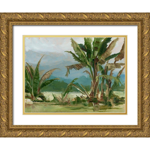 Southern Palms II Gold Ornate Wood Framed Art Print with Double Matting by Harper, Ethan