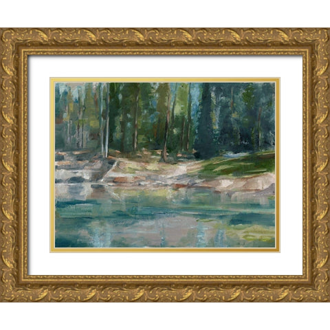 Northwestern Lake II Gold Ornate Wood Framed Art Print with Double Matting by Harper, Ethan