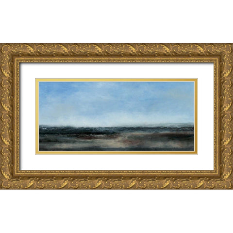Horizon View IV Gold Ornate Wood Framed Art Print with Double Matting by Gordon, Sharon
