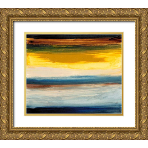 Land and Sky I Gold Ornate Wood Framed Art Print with Double Matting by Gordon, Sharon