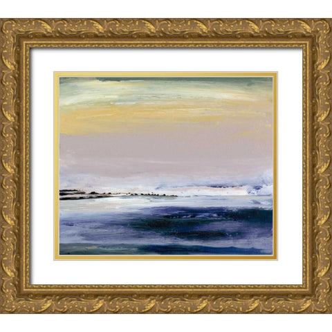 Amethyst Horizon Gold Ornate Wood Framed Art Print with Double Matting by Gordon, Sharon