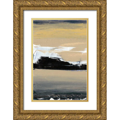 Glide VII Gold Ornate Wood Framed Art Print with Double Matting by Gordon, Sharon
