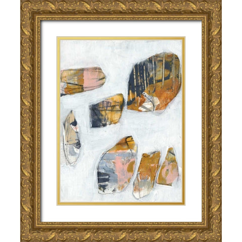 Inset I Gold Ornate Wood Framed Art Print with Double Matting by Goldberger, Jennifer