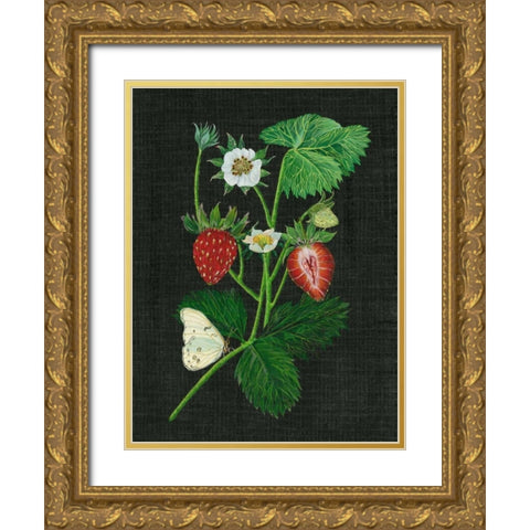 Strawberry Fields I Gold Ornate Wood Framed Art Print with Double Matting by Wang, Melissa