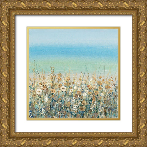 Shoreline Flowers II Gold Ornate Wood Framed Art Print with Double Matting by OToole, Tim