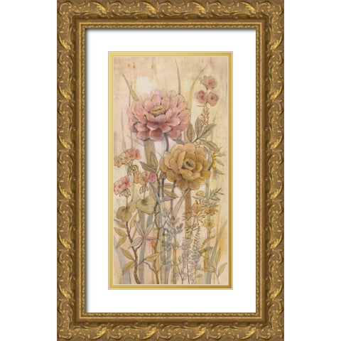 Floral Chinoiserie II Gold Ornate Wood Framed Art Print with Double Matting by OToole, Tim