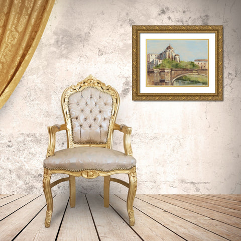 European River Bank I Gold Ornate Wood Framed Art Print with Double Matting by Harper, Ethan