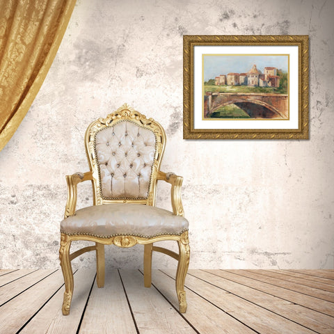 European River Bank II Gold Ornate Wood Framed Art Print with Double Matting by Harper, Ethan